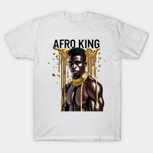 Afro King Drippin' Gold T-Shirt